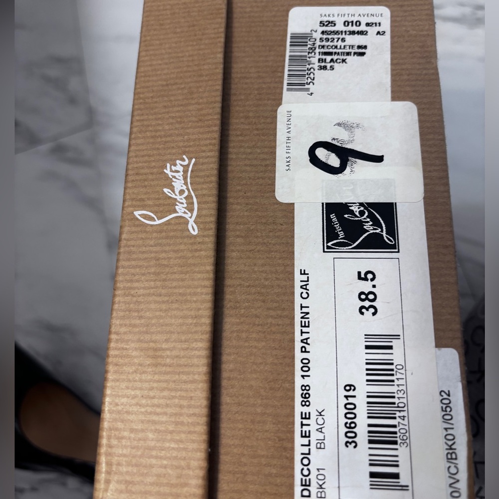 Christian Louboutin Red bottom black heels with box Size: 9 - Picture 4 of 13